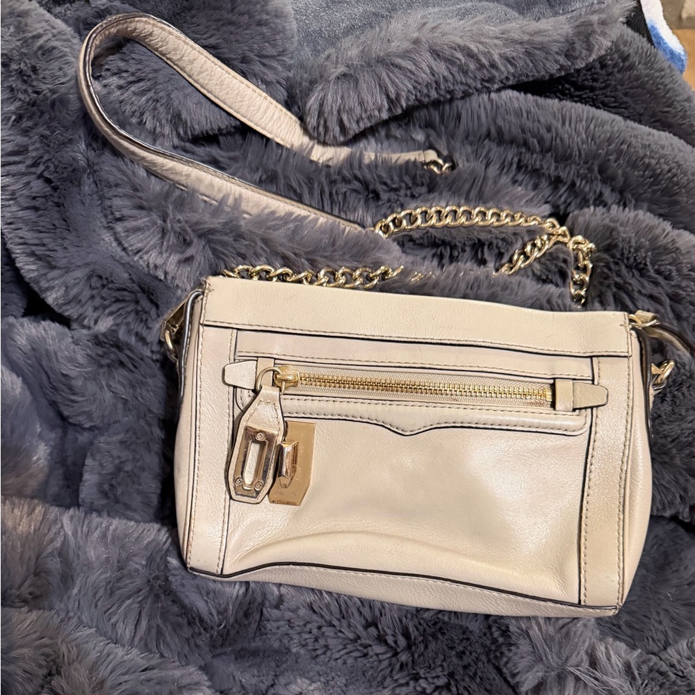 Rebecca Minkoff Beige Leather Crossbody Bag